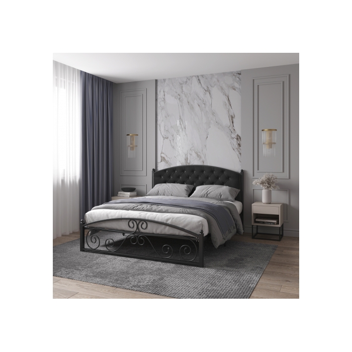 Двуспальная кровать Борнео 180х200 черная