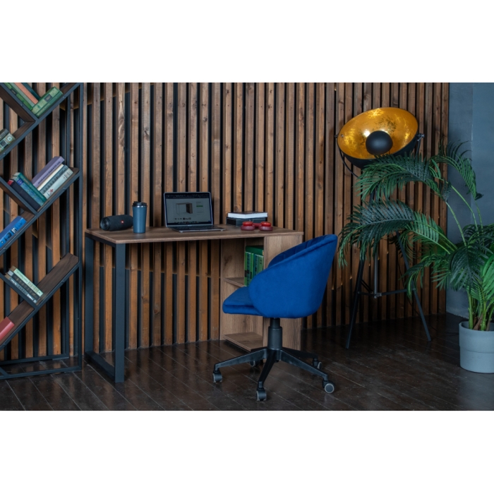 Письменный стол Битти Лофт 116х60х75 дуб делано темный / черный матовый