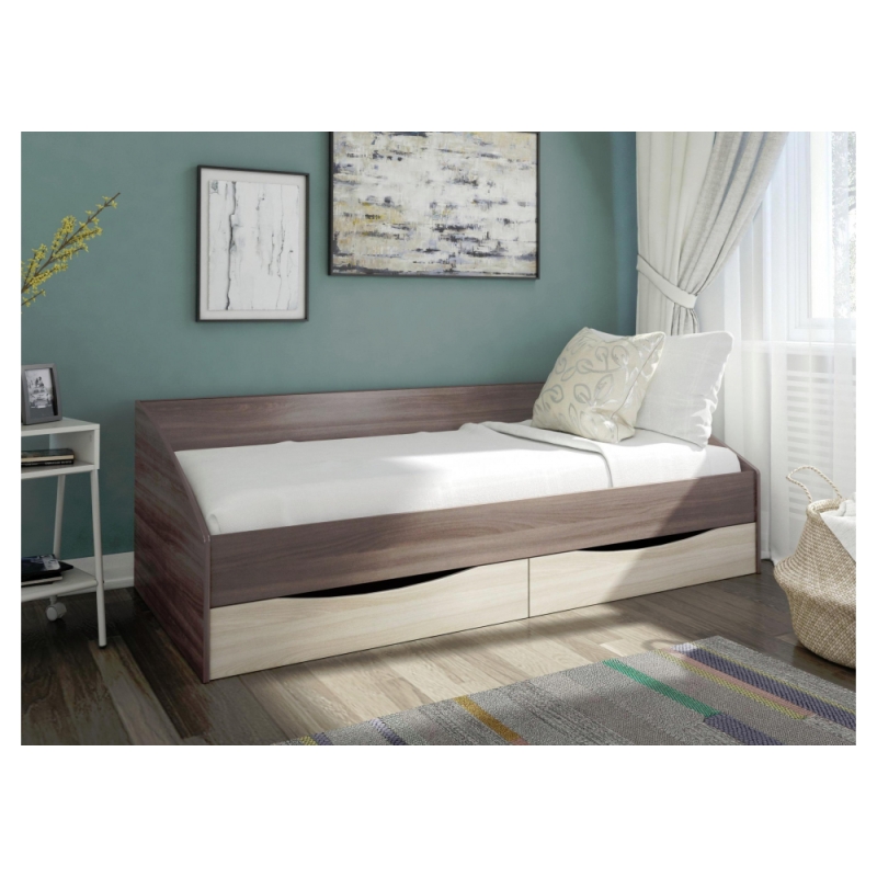 Подростковая кровать Классика шимо темный / шимо светлый