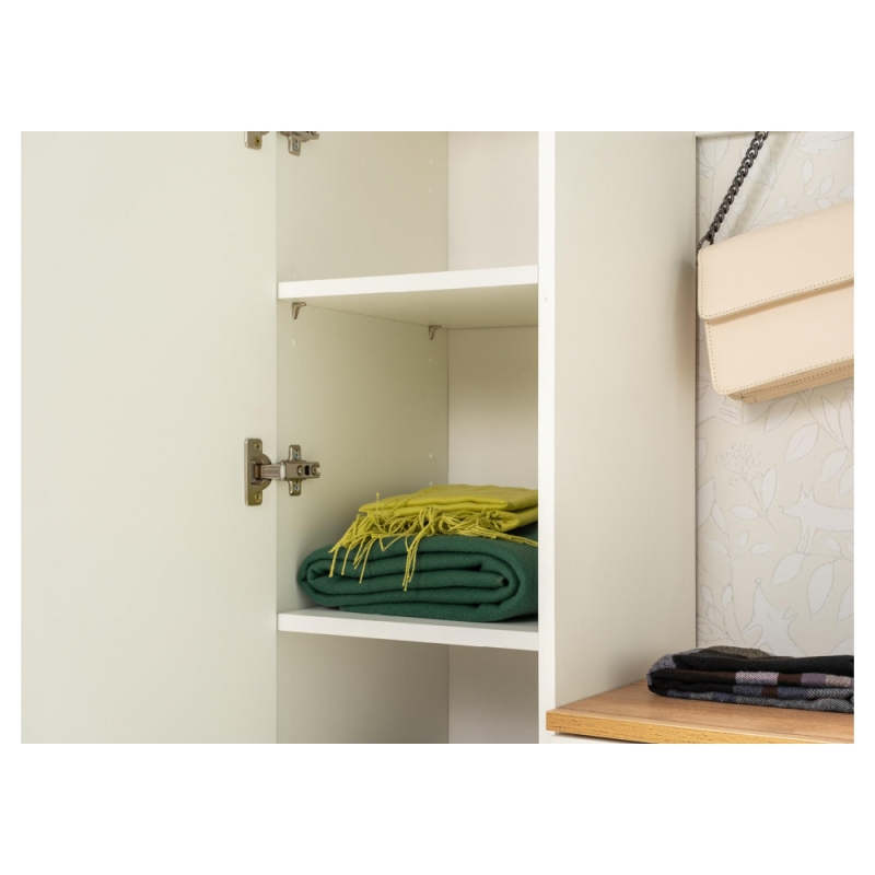 Шкаф Октава 13.228 белый PE шагрень / дуб золотой craft