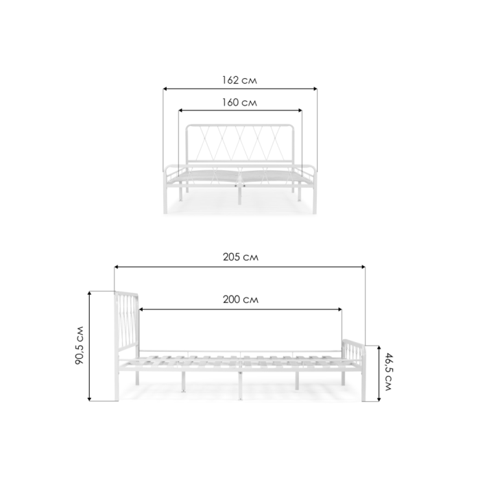 Двуспальная кровать Иоханна 18 160х200 черная