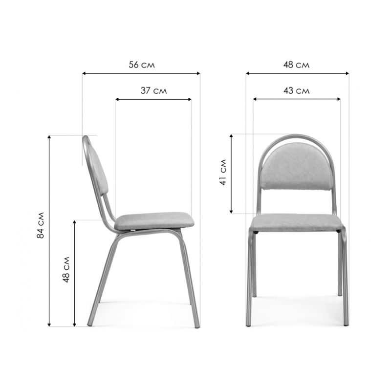 Стул на металлокаркасе Гумер черный / черный глянец