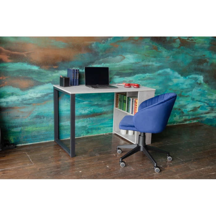 Письменный стол Битти Лофт 116х60х75 бетон / черный матовый