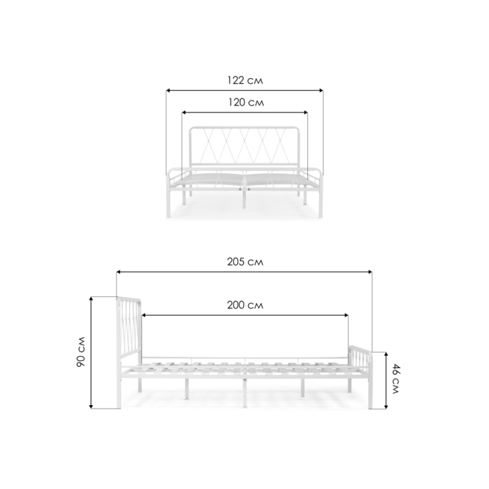 Полутораспальная кровать Иоханна 18 120х200 черная