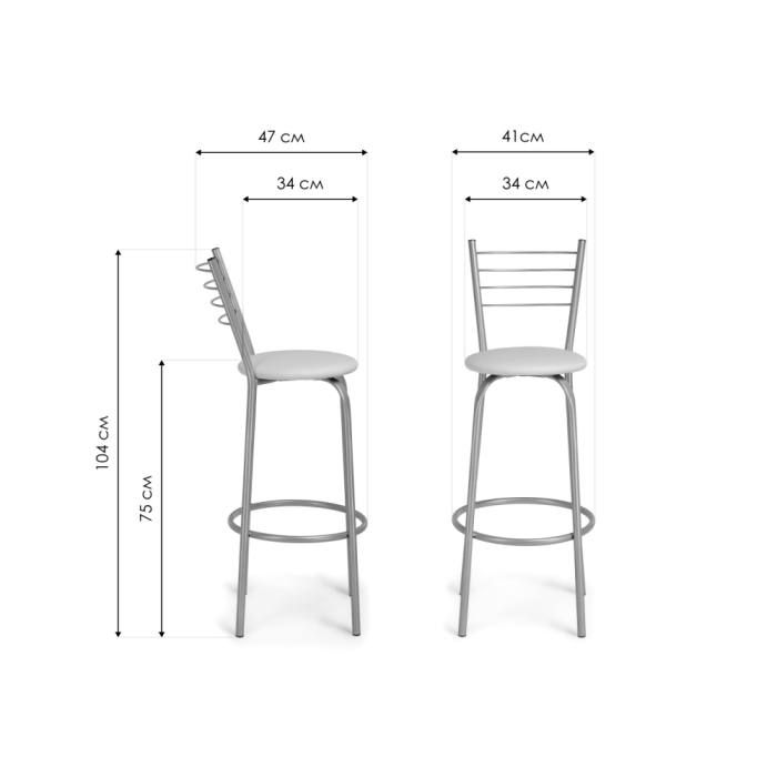  Барный стул Sadov ваниль в крапинку / светлый мусс