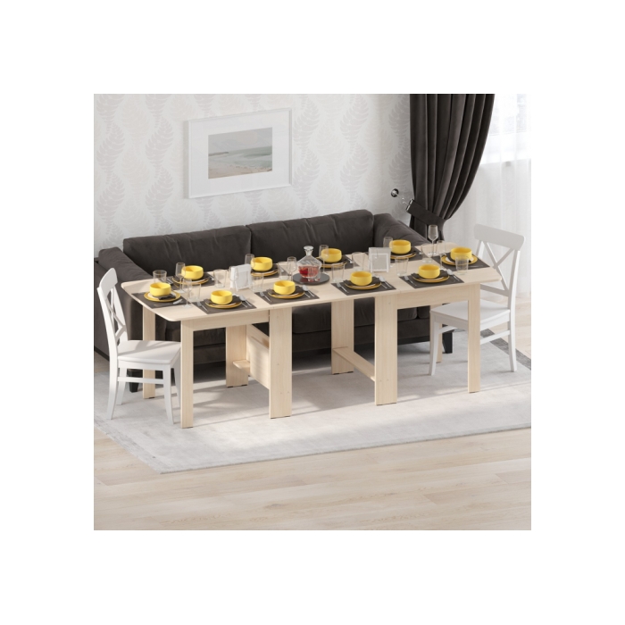 Стол обеденный раздвижной СтК7 дуб молочный