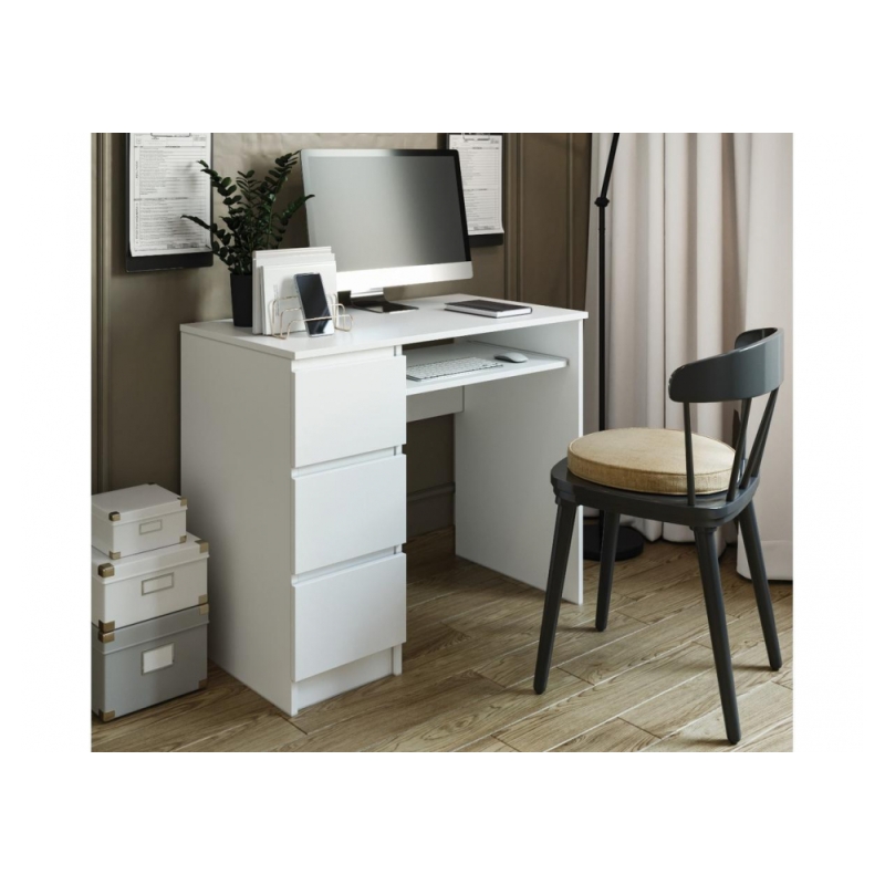 Письменный стол Мадера СМП 105х50х75 правый белый