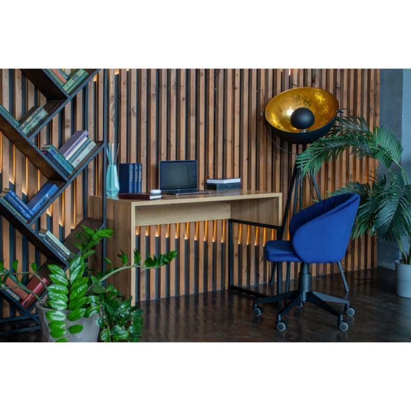 Письменный стол Ниа 115х60 дуб вотан / черный матовый