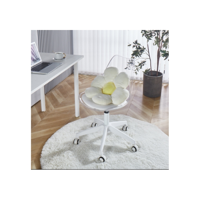 Компьютерное кресло Kolin с подушкой clear / white