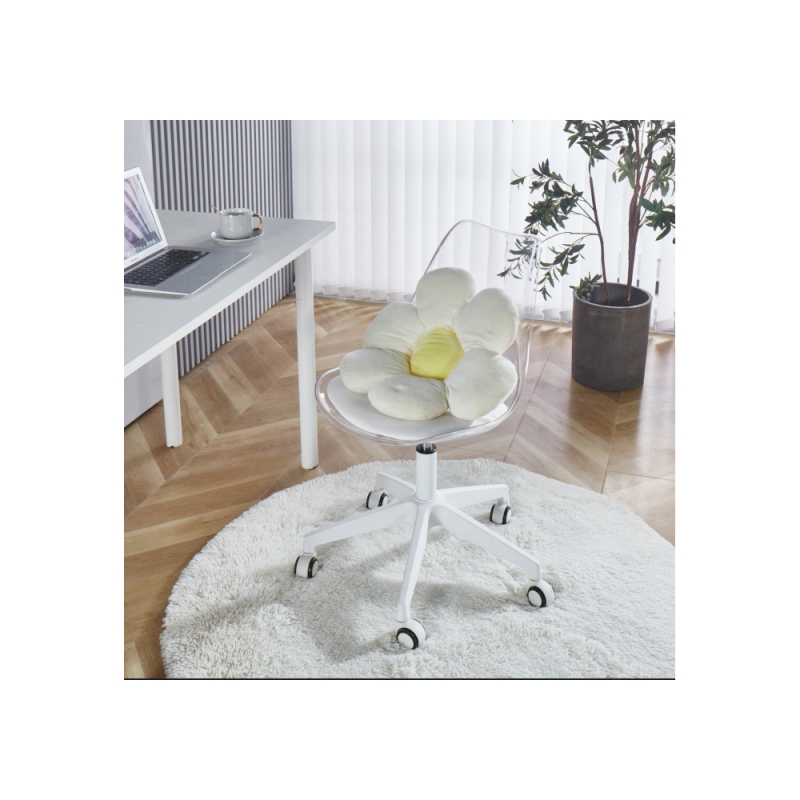 Компьютерное кресло Kolin с подушкой clear / white