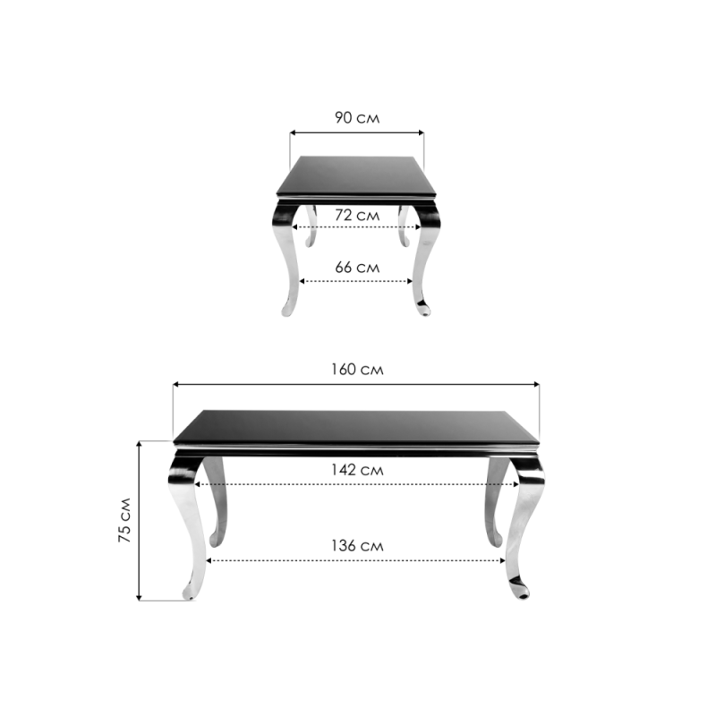 Стол Sondal 160х90х75 см черный