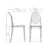 Пластиковый стул Victoria clear gray