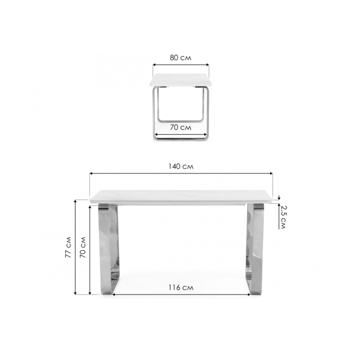 Керамический стол Селена 4 140х80 черный мрамор / золото