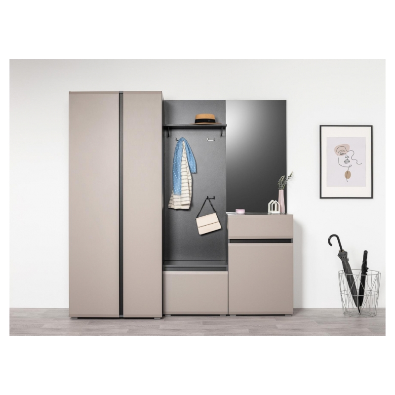 Обувница Сейдиль 16.129 антрацит / веллюто капучино