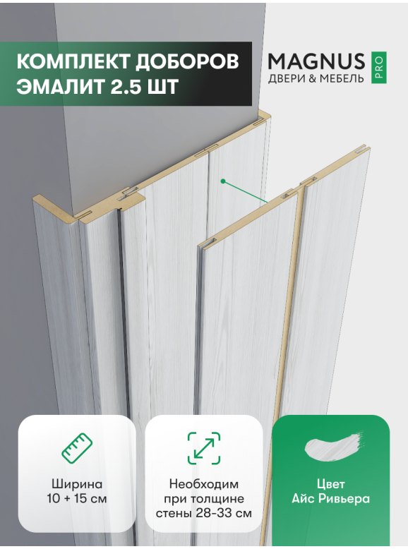 Добор 100 + 150 мм Айс Ривьера комплект (2,5 шт)