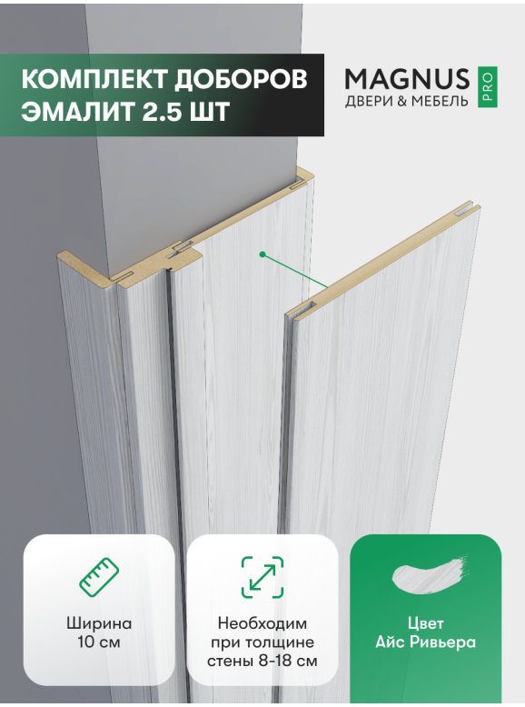 Добор 100 мм Айс Ривьера комплект (2,5 шт)