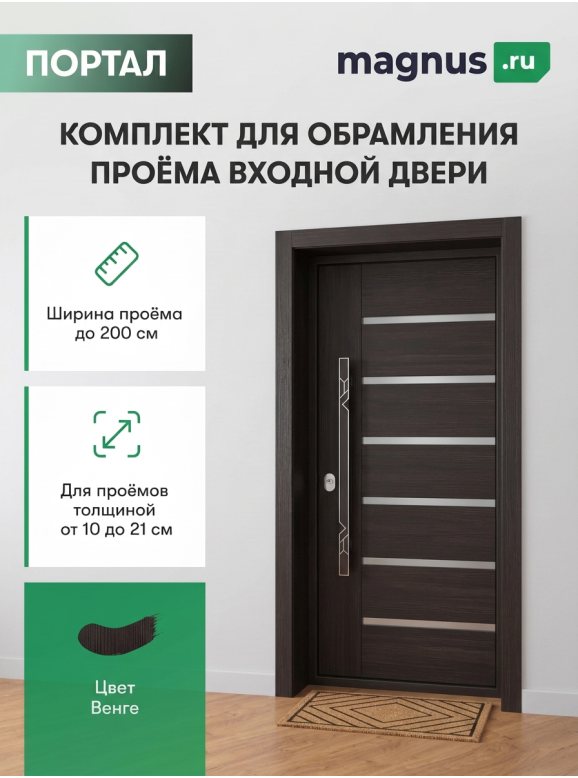 Комплект для обрамления входной двери Венге