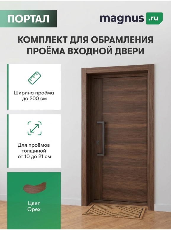 Комплект для обрамления входной двери Орех
